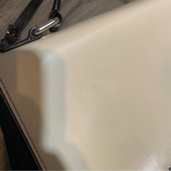 KATE SPADE Magnolia Park Large Laurel Satchel Black Tan Color Block Crossbody - Picture 11 of 15